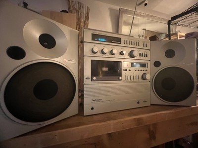 Rare Vintage 1980's Technics SA-C07 Silver Boombox Mini