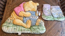 Vtg CLASSIC WINNIE THE POOH 3D 1997 Hanging Nursery Wall Decor Quilted