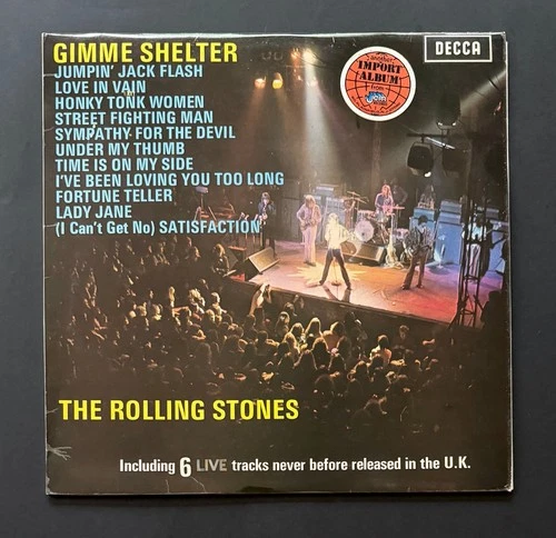 THE ROLLING STONES Gimme Shelter Vinyl Record Album Hype sticker UK Import Decca