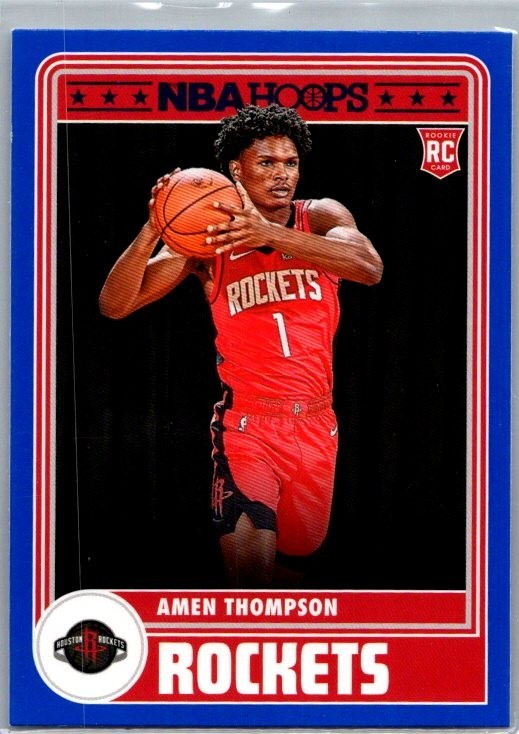 2023-24 Panini Hoops Amen Thompson #300 Blue Rookie RC Houston Rockets
