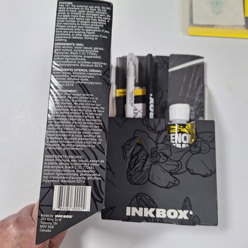 INKBOX Tattoo Marker Kit Pen Cream Tracing Dev Patch PLUS 4 Tattoos Sleeves