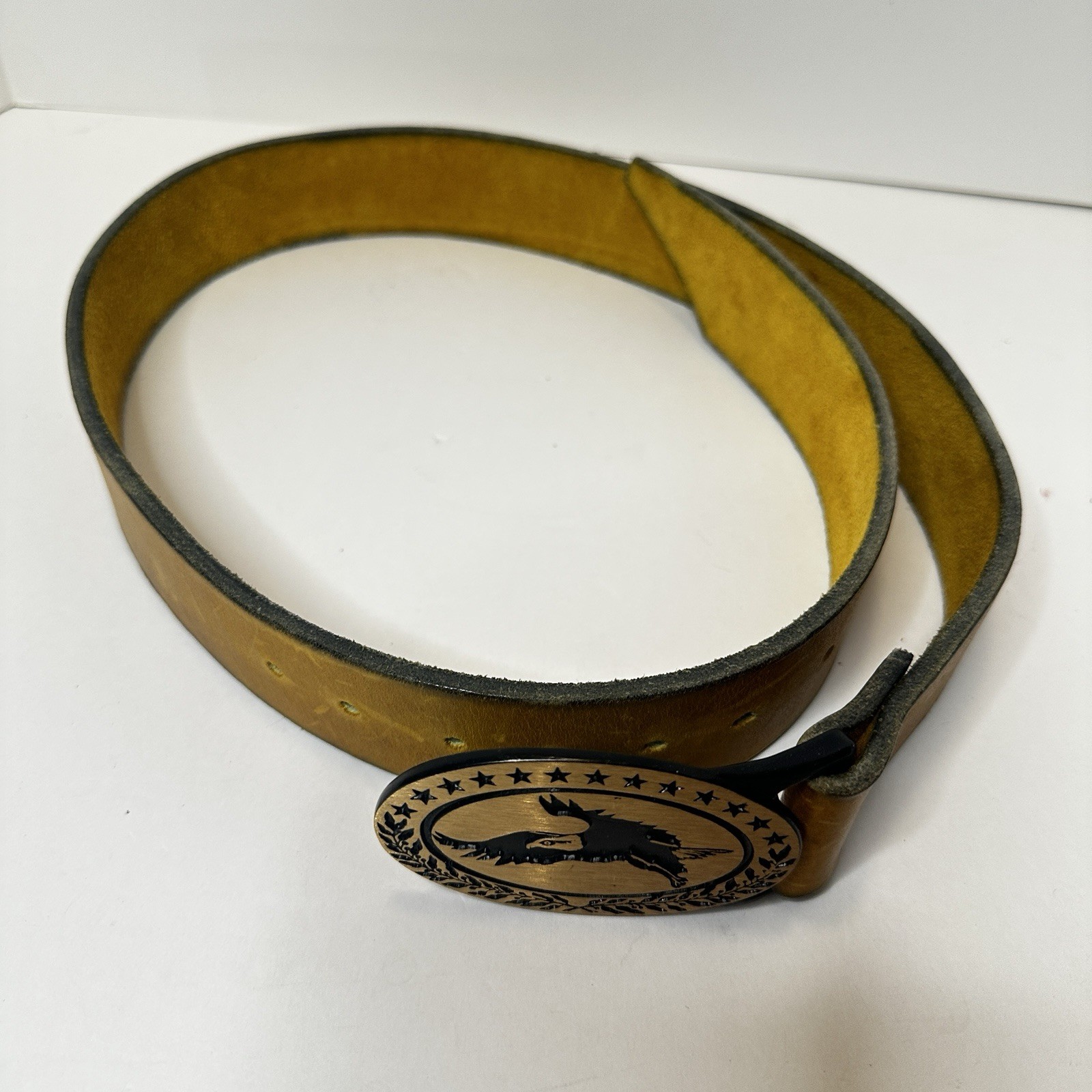 1975 Tech Ether Guild Bald Eagle Solid Brass Buck… - image 5