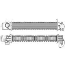 Ladeluftkühler luftgekühlt Aluminium 500 mm - 67 mm VALEO für u.a. SEAT ALHAMBRA