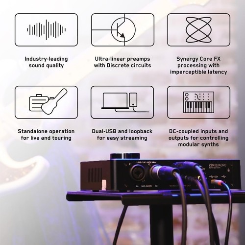 Zen Quadro Synergy Core - 14x10 Dual USB-C Bus-powered audio interface with... - Picture 3 of 9