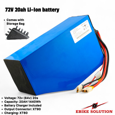 72V 20Ah 3000W Li-Ion Akkupack 60A BMS Bluetooth 21700 Zellen Ladegerät UK
