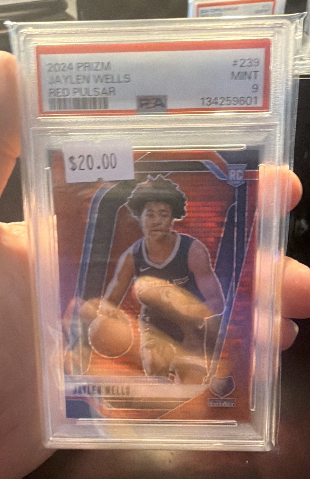 2024-25 Panini Prizm - Jaylen Wells #239 Red Pulsar Prizm /75 (RC)