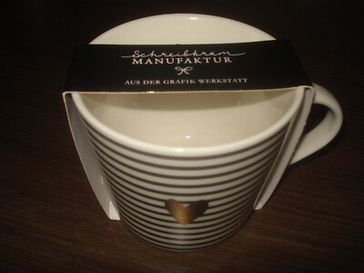 Schreibkram Manufaktur Goldstücke Tasse Porzellan 420 ml Kaffee Tee