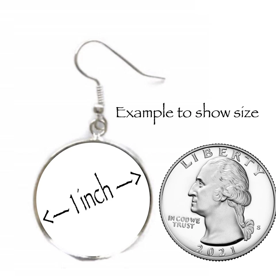 Pendientes Rueda de la Fortuna Game Show Amante Regalo IMPRESIÓN ARTÍSTICA Plata Dije Cuelga Foto 4 de 4