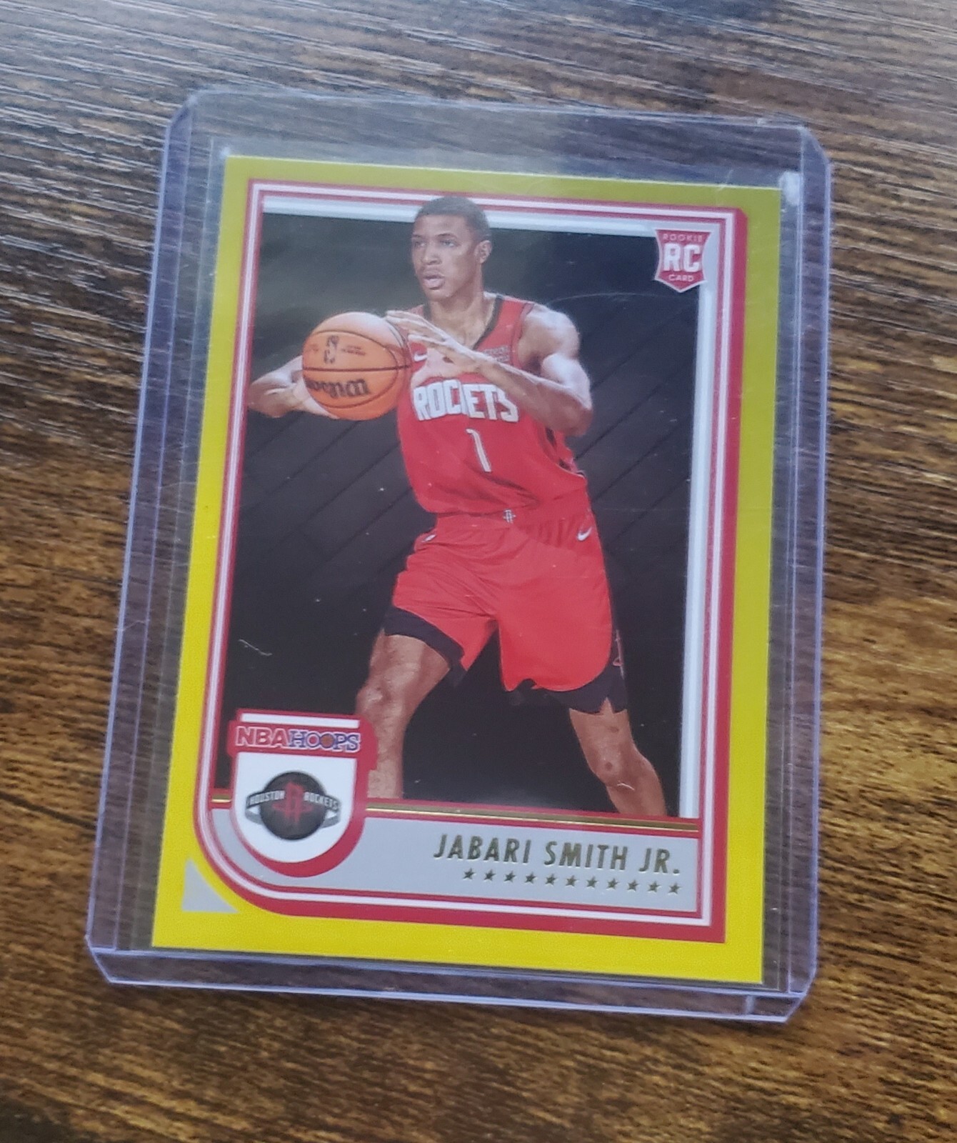 2022-23 Panini NBA Hoops Jabari Smith Jr. RC Yellow Parallel #233 Rockets