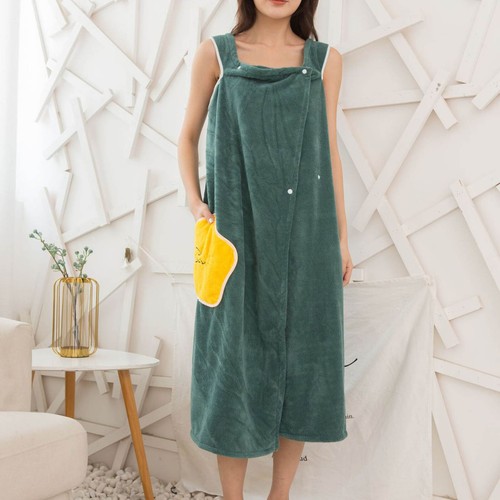 Womens Large Bath Towels Skirt Wearable Wrap Towel Dress Microfiber Shower Skirt - Bild 8 von 24