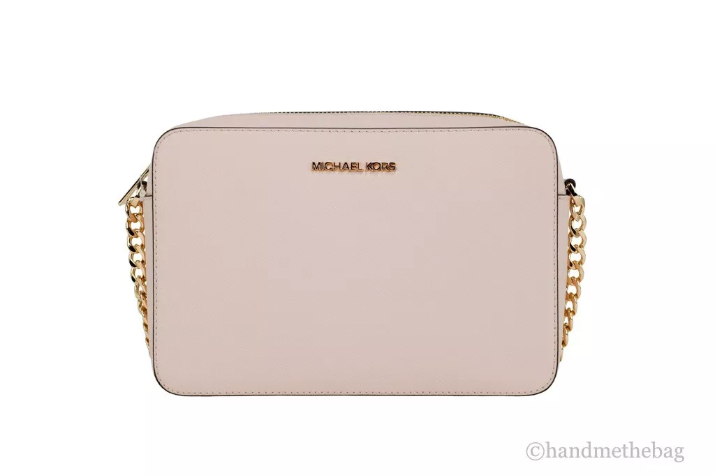 Michael Kors Jet Set Travel Large Chain Tote Powder Blush Pink Saffiano