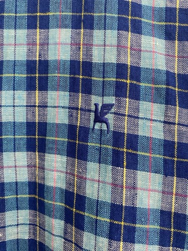 Trent Nathan Men’s Short Sleeve Check Linen Shirt. Slim fit. Size XXL - Picture 6 of 13