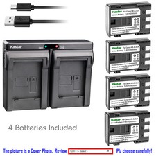 Kastar Battery Slim Dual USB Charger for Canon NB-2L CB-2LW ZR500 ZR600 ZR700