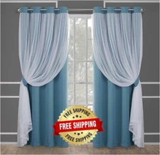 Cortinas De Ventana 52X84 Para Sala Elegantes 2 Paneles Set Modernas NUEVO