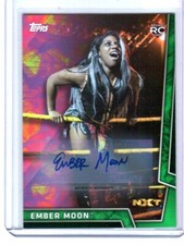 WWE Ember Moon 2018 Topps Women's Division Green Autograph Card SN 58 of 150