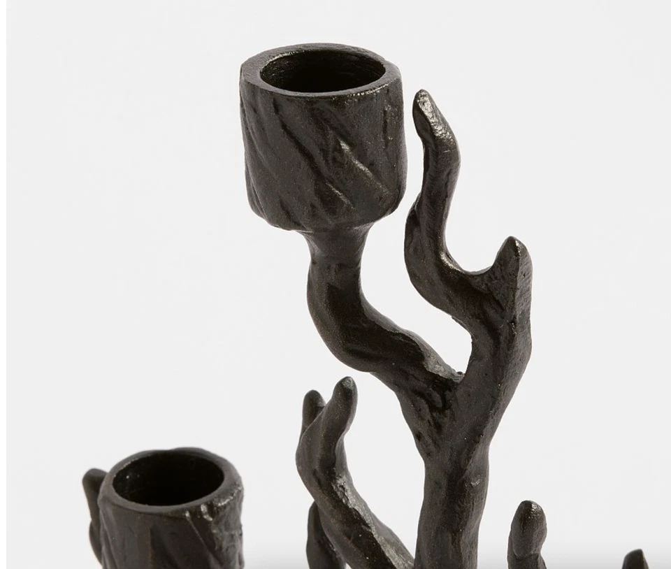 Candelabro negro gótico árbol espeluznante embrujado Pottery Barn 13 G3D Foto 2 de 4