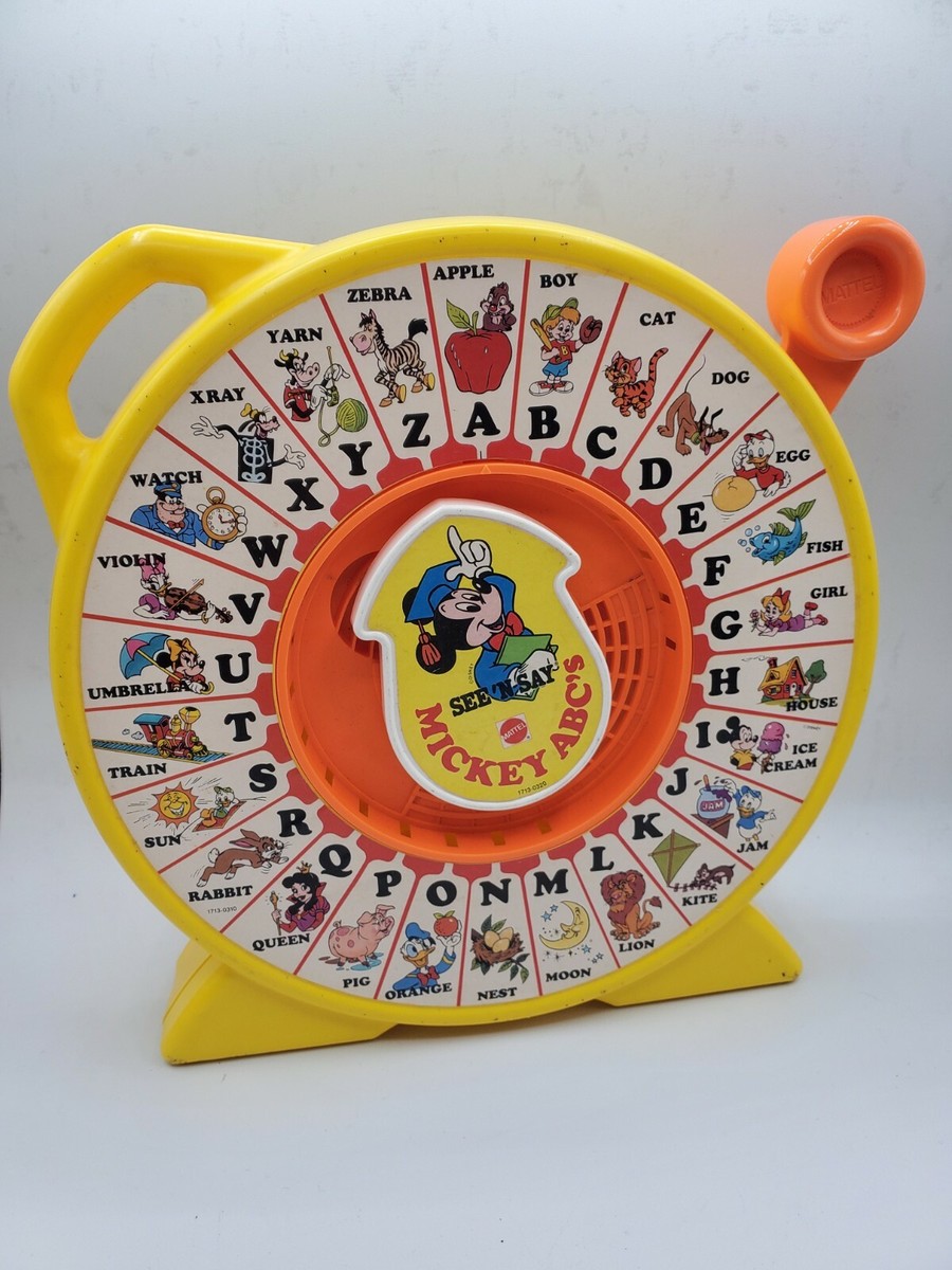 ✴︎mickey✴︎ Vintage Mattel Disney See N Say Mickey Mouse ABC's Aphabet