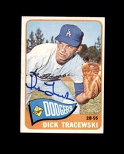 Dick Tracewski Hand Signed 1965 Topps Los Angeles Dodgers Autograph
