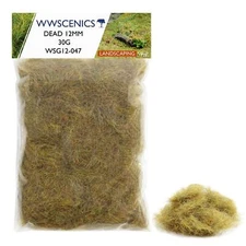 WWS | 12mm Dead Static Grass | CHOOSE SIZE |  Model Scenery Material
