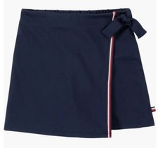 NWT, Girls Tommy Hilfiger Navy Wrap Skort. Elastic Waist. Size L 12-14 
