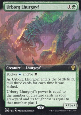 2X URBORG LHURGOYF 420 EXTENDED ART DOMINARIA UNITED MAGIC MTG NM X2