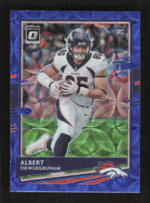 Albert Okwuegbunam 2020 Donruss Optic Blue Scope Denver Broncos Rookie #124
