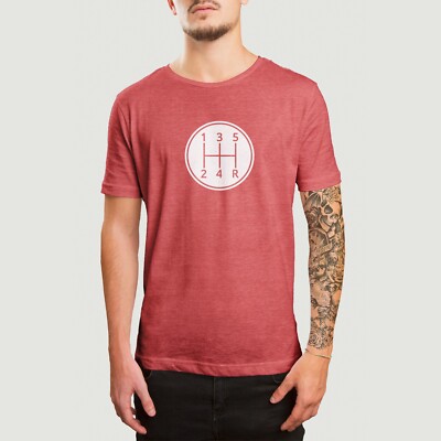5 Speed Shifter T-Shirt, Automotive Graphic Tee, Stick Shift, Manual, H-Pattern