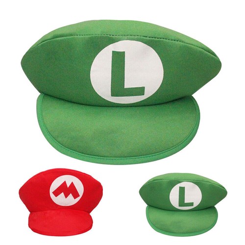 Super Mario Bros Luigi Foam Hats & Moustache Cosplay Accessories Halloween-Party - Picture 5 of 10