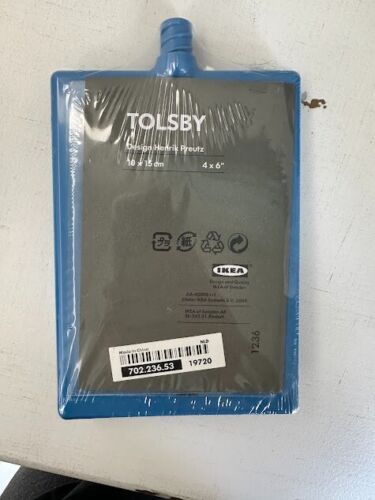 Ikea TOLSBY Frame Blue Discontinued 4x6" double-sided NEW sealed