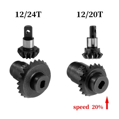 Overdrive Helical Axle Gears Bevel Gear Set For 1/24 FMS FCX18 FCX24 RC Car Part