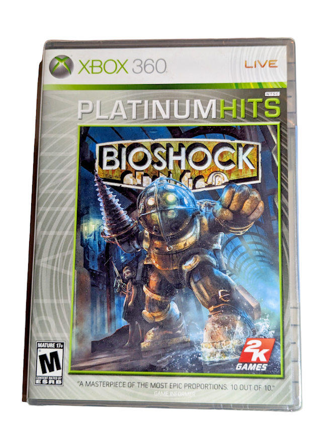 Bioshock Xbox 360 2000s Vid Game Platinum Hits Edition 2007 2K