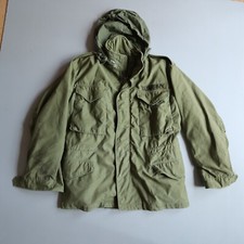 Vtg Steel Zip M65 OG107 Coat Field Cold Jacket Small Military USGI S Green Army