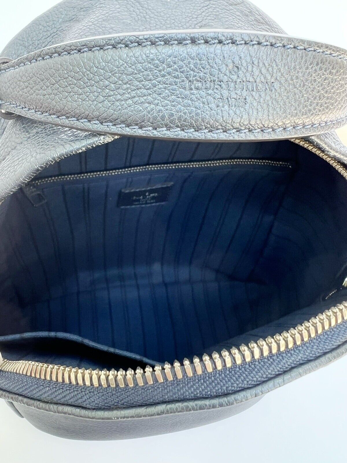 Louis Vuitton Marine Metal Monogram Empreinte Leather with Pins Sorbonne  Backpack Bag - Yoogi's Closet