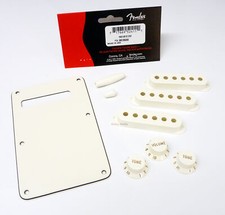 Genuine Fender PARCHMENT Stratocaster Accessory Kit - BackPlate, Knobs, Covers