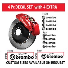 Qty-8 Pc Set BREMBO Brake Decal Set 4pc with Extra MAny Colors to choose from
