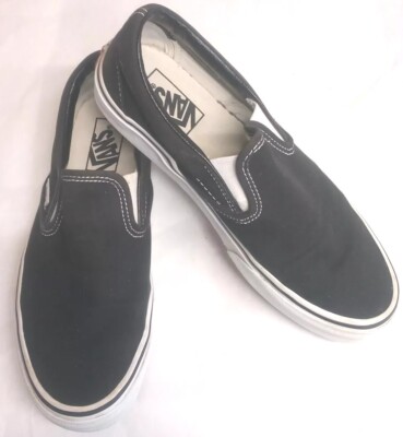 Black Leather Slip on VANS Men’s Size 6.5 or Women’s 8 s-l400.jpg main image 2