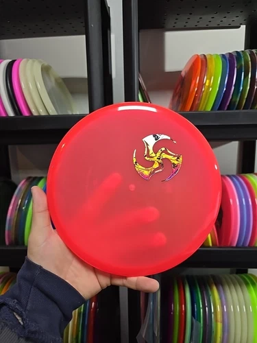 Discmania Mini Huk Glow C-Line P3X Ruby 174g Disc Golf Putter Trifly 
