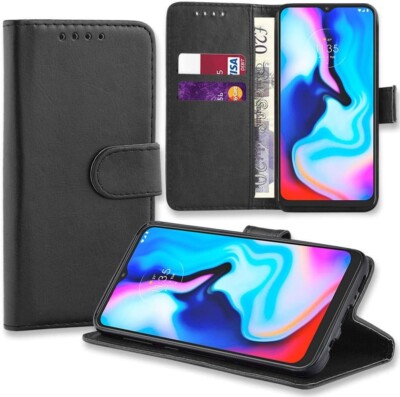 Hülle für Motorola Moto E7 Plus Handy Flip Ständer Leder Wallet Moto E7Plus Cover