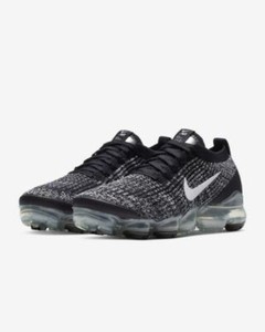 vapormax flyknit 3 black white metallic silver