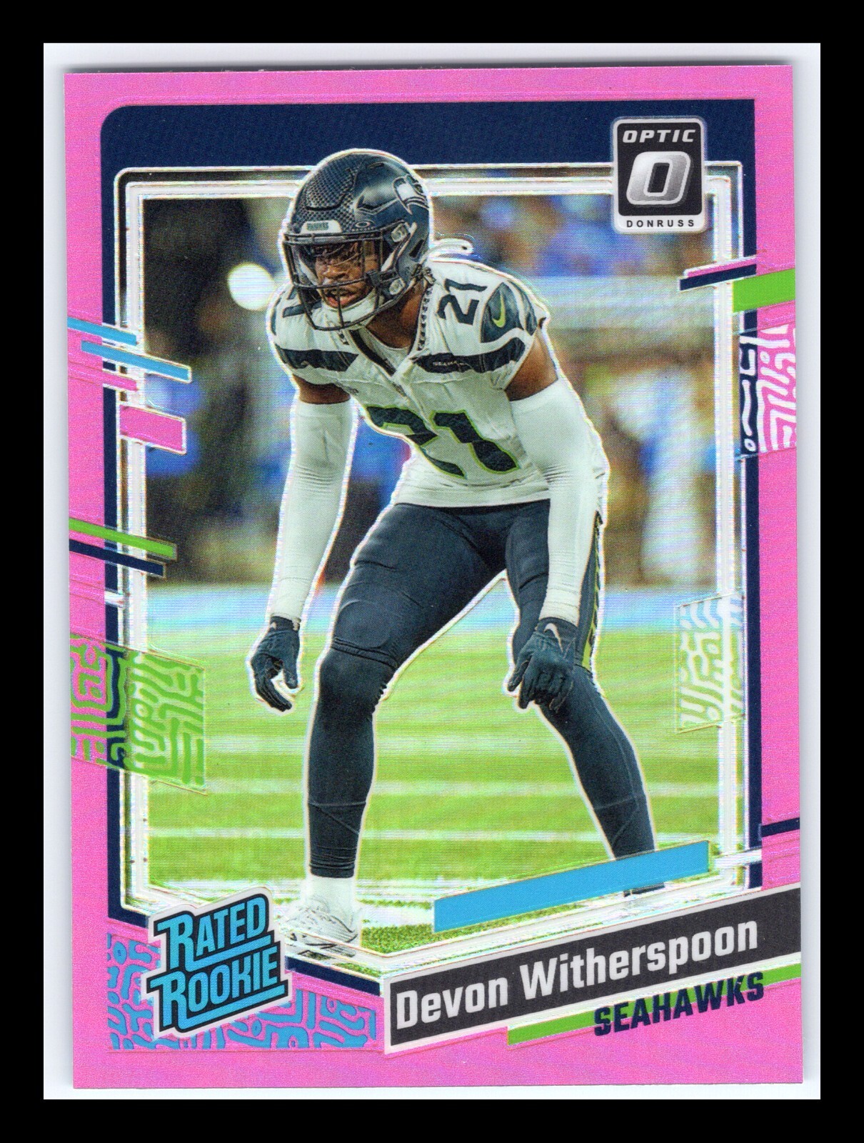 Devon Witherspoon RC 2023 Donruss Optic Pink Prizm Rookie #292 💎 Seahawks