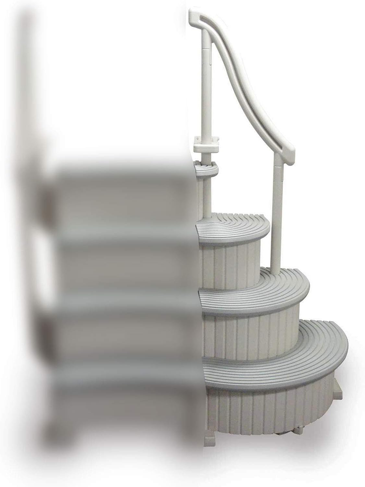 Confer CCX-ADD 4-Step above Ground Swimming Pool Entry Steps Curved Add ...