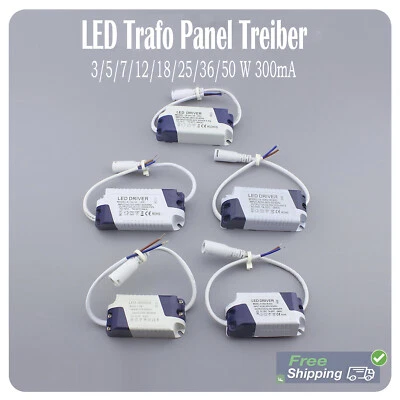 Driver LED 300mA 3/5/7W/12W/18W/25W/36W/50W trasformatore LED driver trasformatore