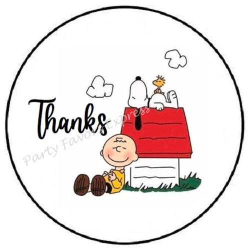 THANKS BEAGLE AND FRIEND ENVELOPE SEALS LABELS STICKERS PARTY FAVORS