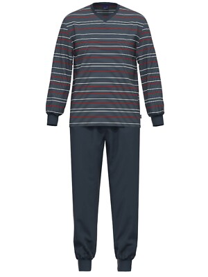 Ammann Schlafanzug lang Nightwear 7936 Gr. 48-60 und Gr. 102-106 in Nightblue
