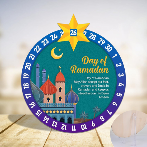 Ramadan Advent Calendar Wood Ramadan Mubarak Countdown Calendars Decorations 30 - Picture 9 of 12