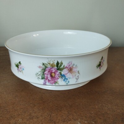 Vintage, Jenny Phillips, Bridgend, 'Wild Rose' Bone China Servier- oder Obstschale
