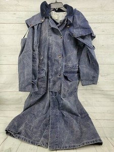 blue jean duster coat