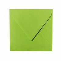 # 25 St - BriefumschläGe Gras GrüN Quadratisch Nassklebend -15,5 X 15,5 Cm