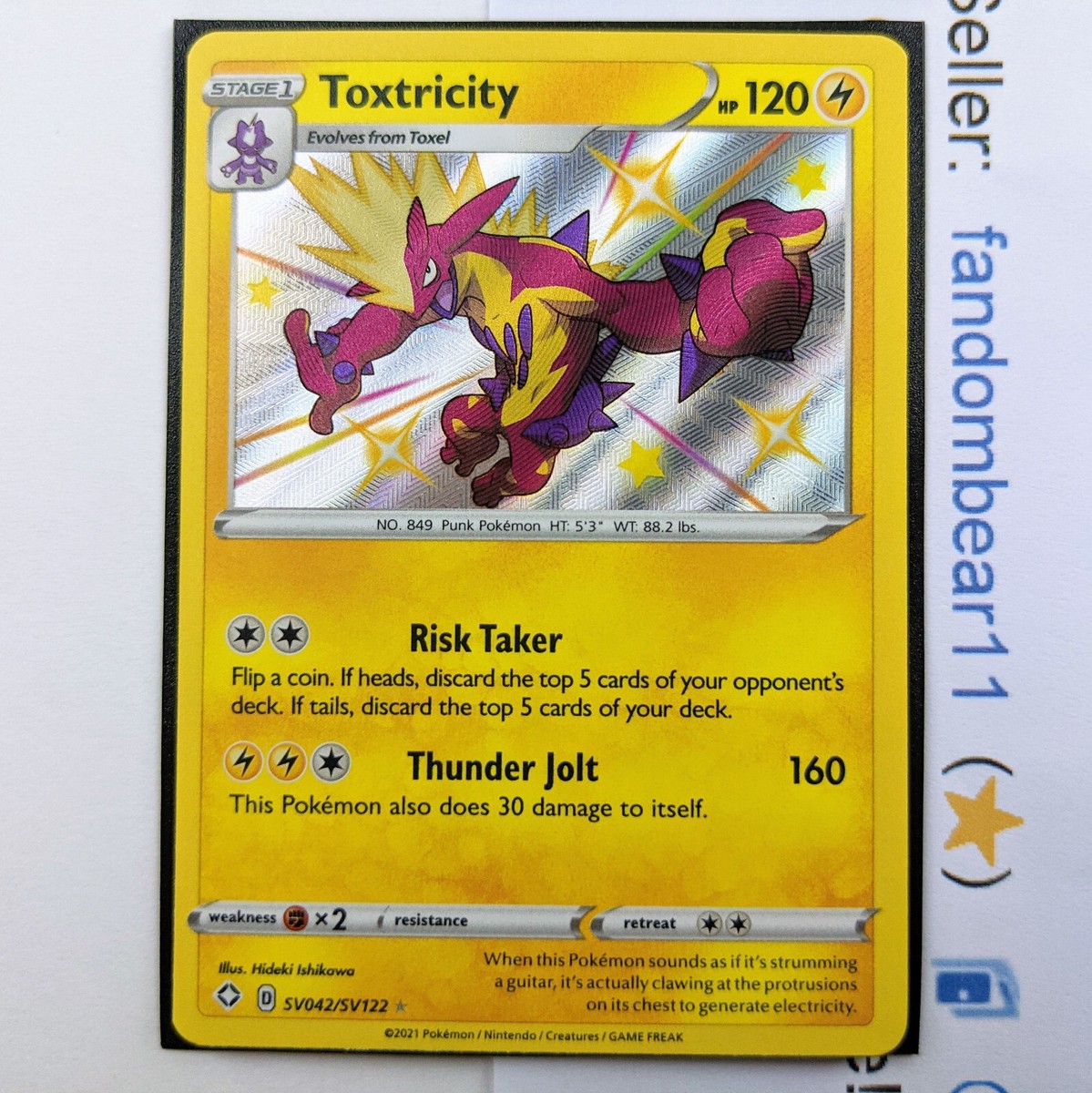 SHINY Toxtricity VAULT card SV042/SV122 SWSH Shining Fates 2021 Pokemon TCG Punk | eBay SHINY Toxtricity VAULT card SV042/SV122 SWSH Shining Fates 2021 Pokemon TCG Punk | eBay