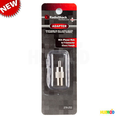 LOT 10 F-Type Female Jack RCA Male Plug Adapter Coax Cable Connector Converter